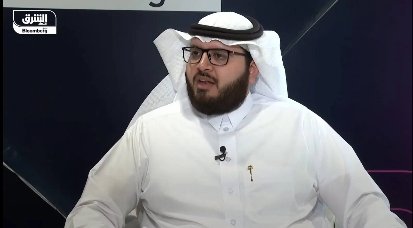 Ahmed Alshareef in a television studio
